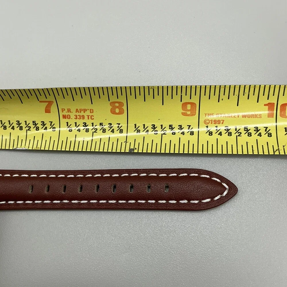 Vintage Fossil Club Fossil Mens Watch 36mm Silver Tone Brown Leather New Battery